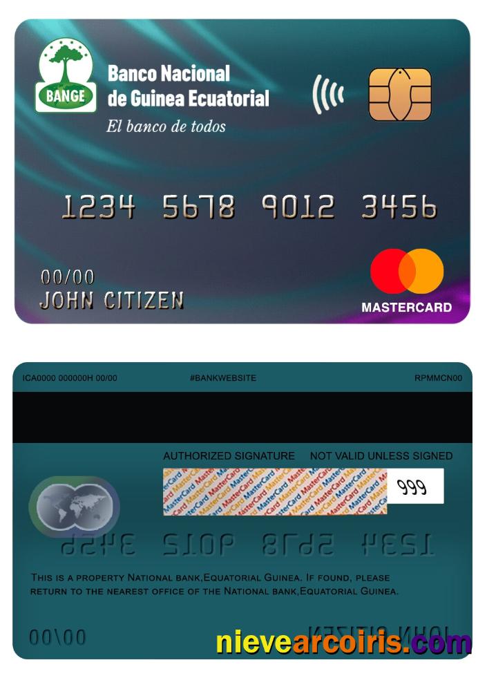 Equatorial Guinea National bank mastercard